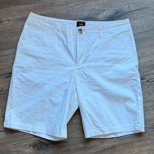 Lee Women’s Crisp White Flat Front Shorts